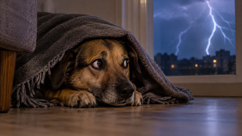 Cachorro com Medo de Barulho: Fogos, Trovão e Como Ajudar